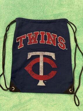Minnesota Twins Red, White & Blue Drawstring Bag/Backpack